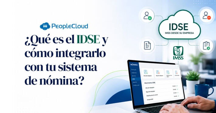 Diagrama de integración del IDSE del IMSS con un sistema de nómina cloud en México
