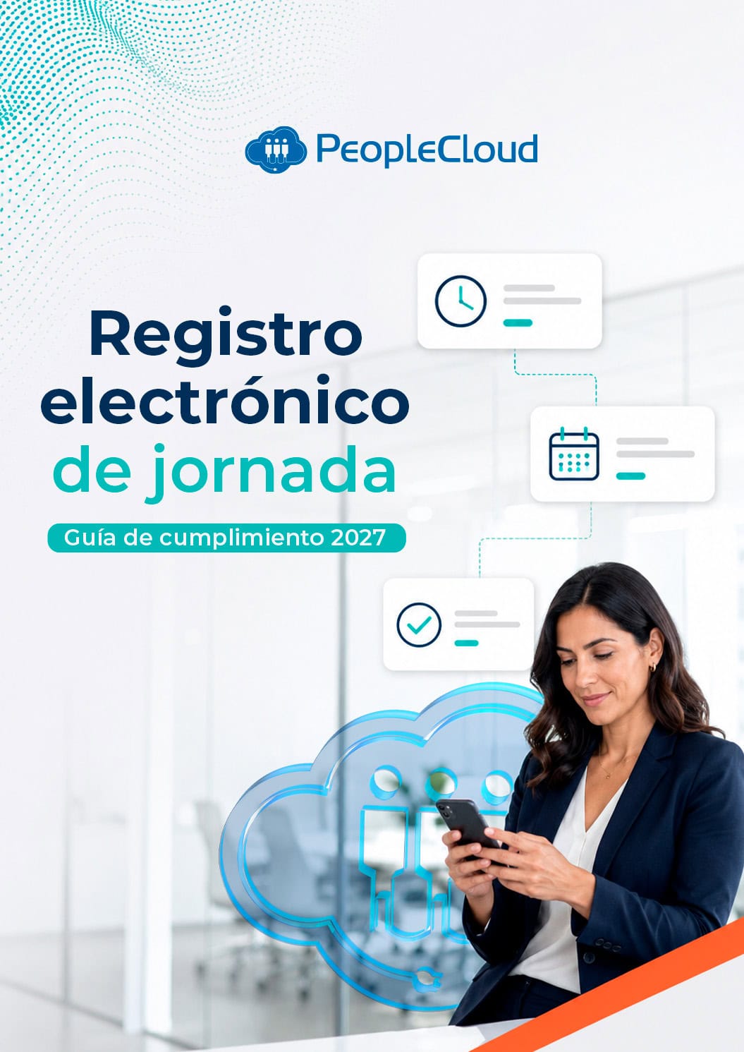 Portada de la guía de cumplimiento del registro electrónico de jornada